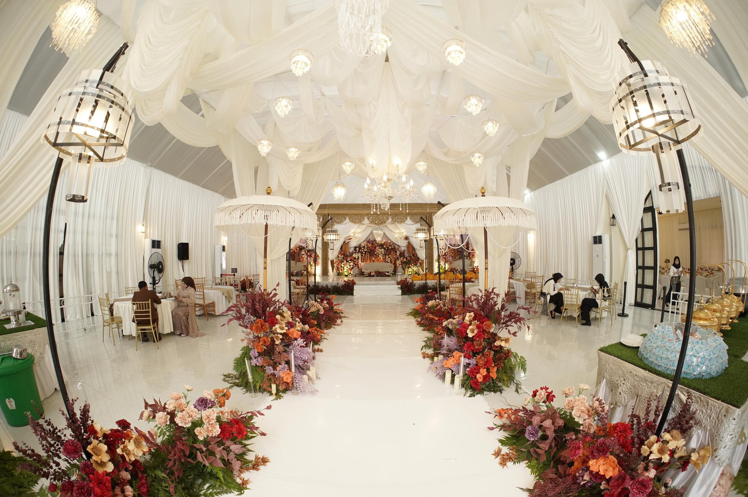 Curated moodboard of wedding decorations, aisles, backdrops and team photos by ByDaisy
